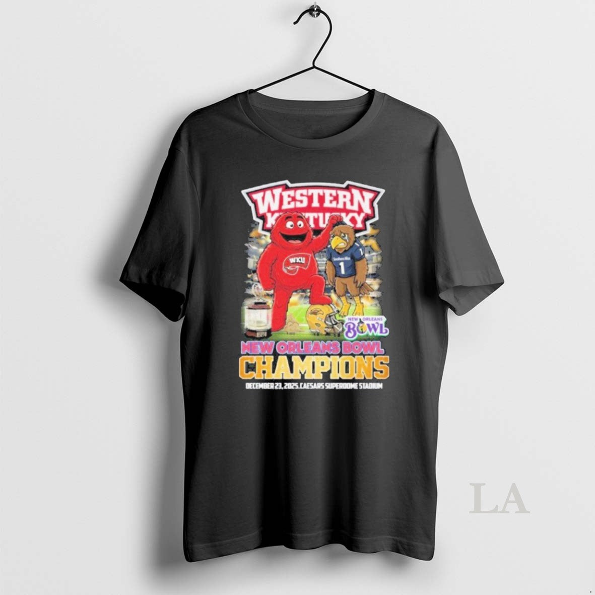 Original Western Kentucky Hilltoppers New Orleans Bowl Champions 2025 Mascot T-Shirts, Hoodie, Sweatshirt | PodTeesHub.com