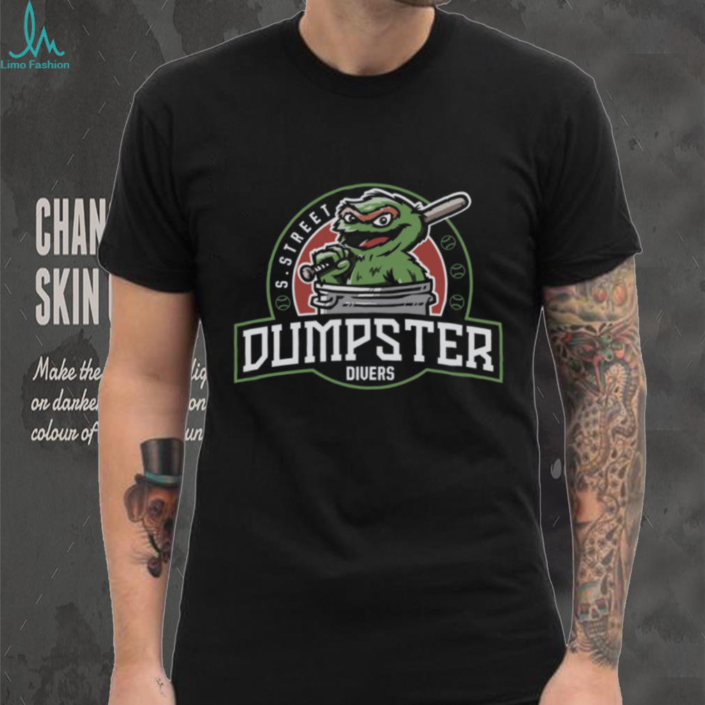 Oscar The Grouch S Street Dumpster Divers Baseball Team T Shirt