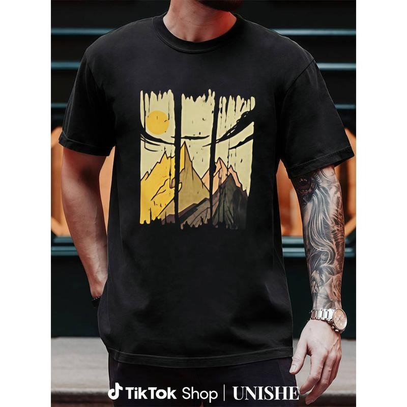 Outdoor Adventure Men's Tee Featuring Mountains and Nature Design Hoodie, Sweatshirt | PodTeesHub.com