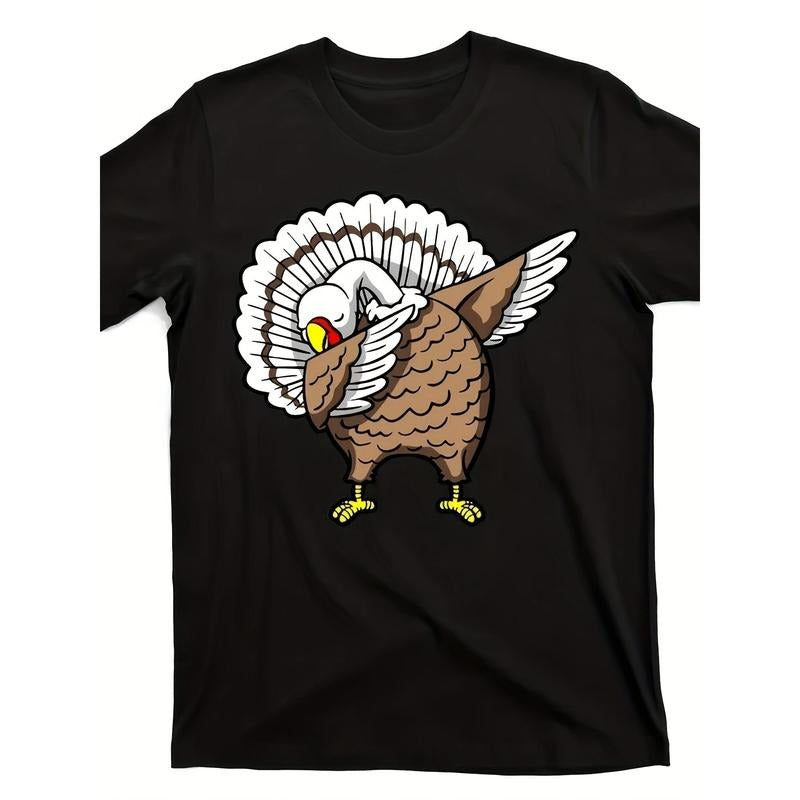 Outdoor men's clothing quality materials, Dabbing Turkey funny Thanksgiving T-shirt, everything is high quality made in...