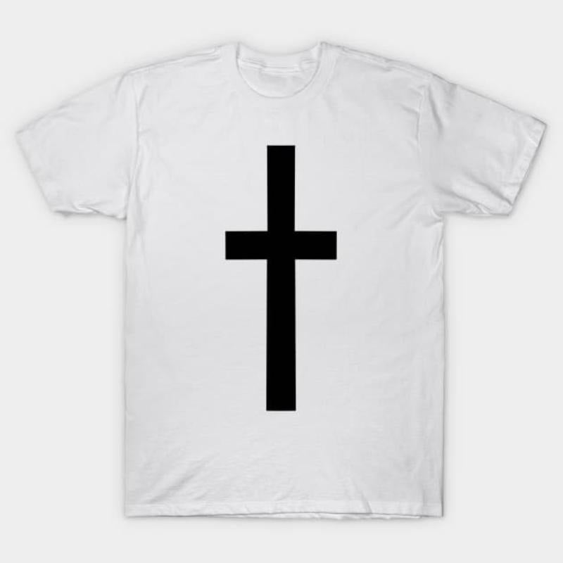 Oversized Cross Design T-Shirt: Urban Fashion Essential Hoodie, Sweatshirt | PodTeesHub.com