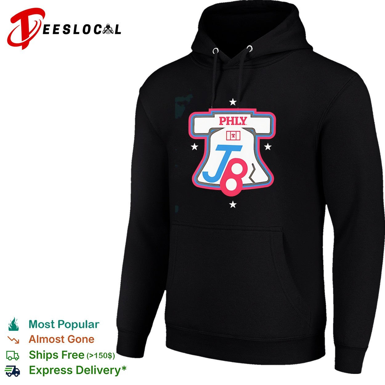 PHLY J8 Liberty Bell Philadelphia Phillies badge shirt