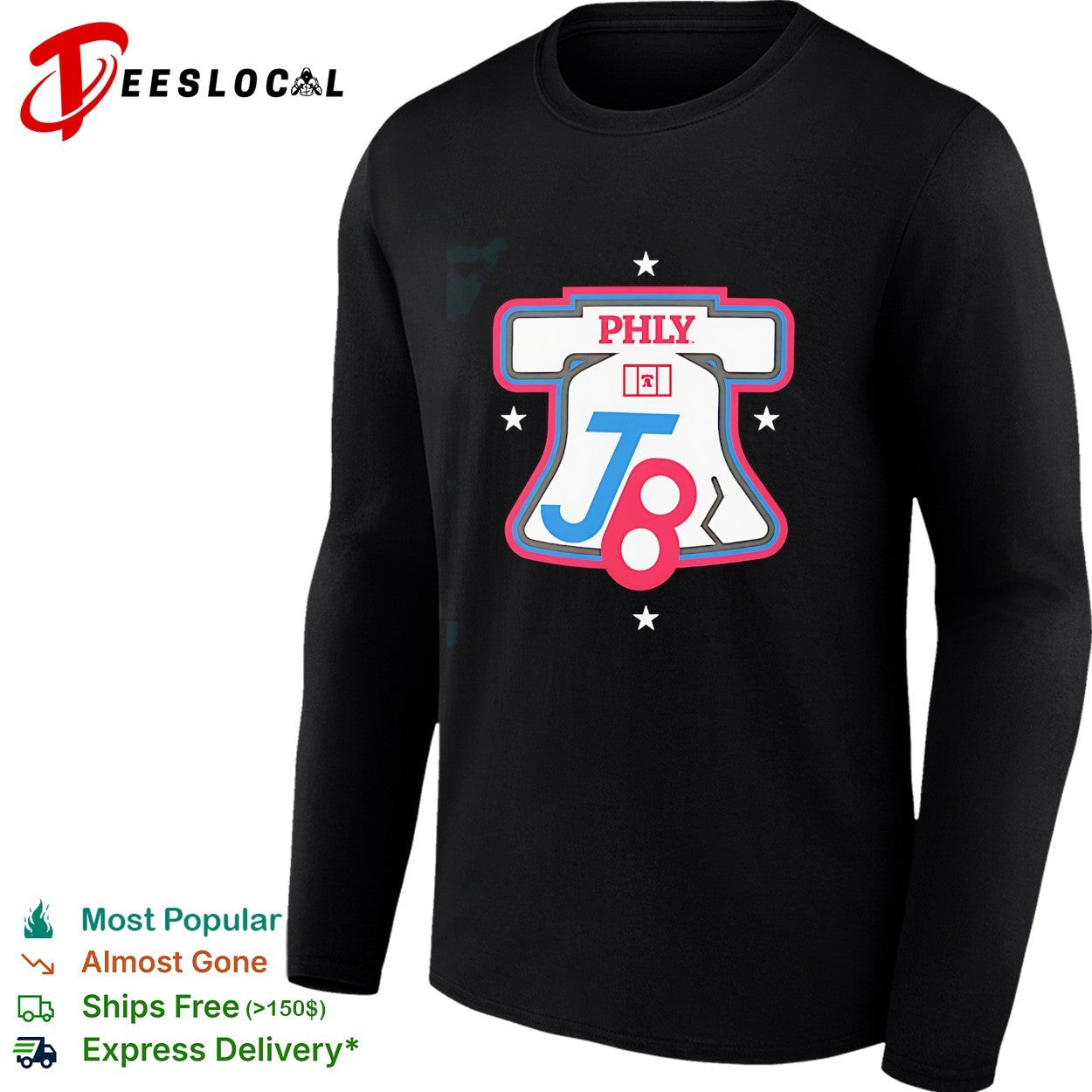 PHLY J8 Liberty Bell Philadelphia Phillies badge shirt