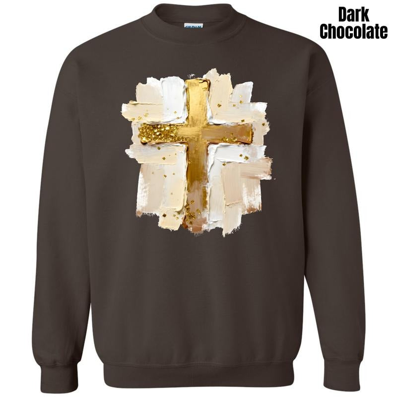 Painted Cross Sweatshirt 'NLB' T-Shirts, Hoodie | PodTeesHub.com