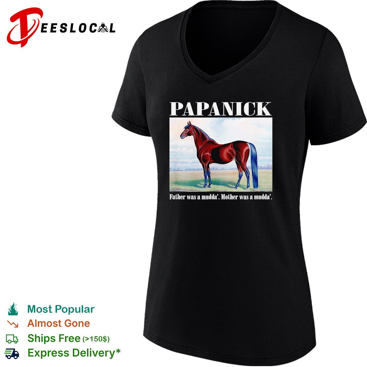 Papanick Father was a mudda Mother was a mudda Seinfeld Kramer Horse Racing shirt