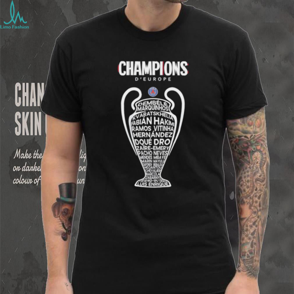 Paris Saint Germain 2025 2026 Champions League Winners players names trophies shirt