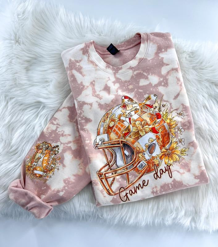 Patchwork Golden Coquette Football bleached Chinoiserie Graphic Sweatshirt or Hoodie Unisex  Womenswear Crewneck Casual...