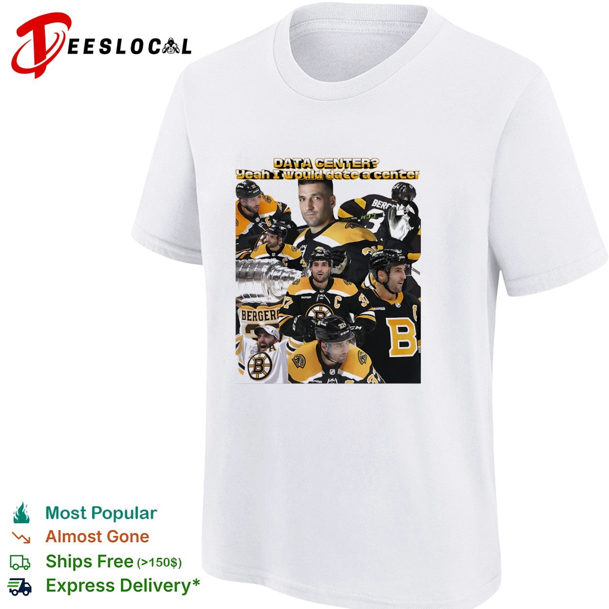 Patrice Bergeron Boston Bruins NHL Data Center Yeah I would date a center shirt