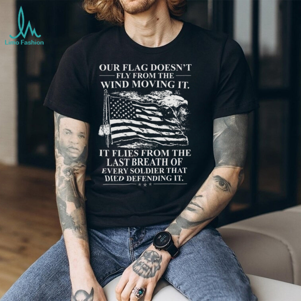 Patriotic American Flag Soldier Memorial Tribute Graphic Men’s T Shirt