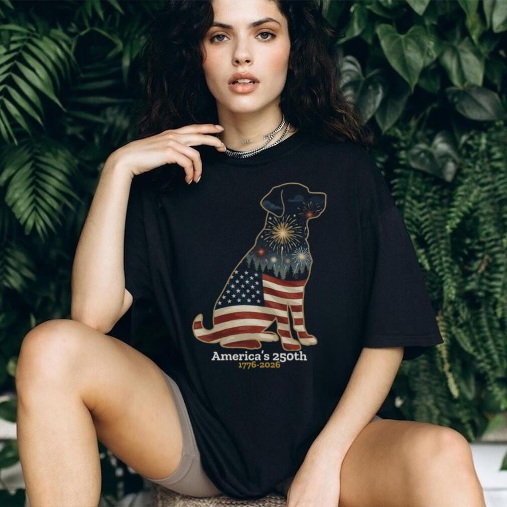 Patriotic Labrador America 250th Anniversary Fireworks Shirt
