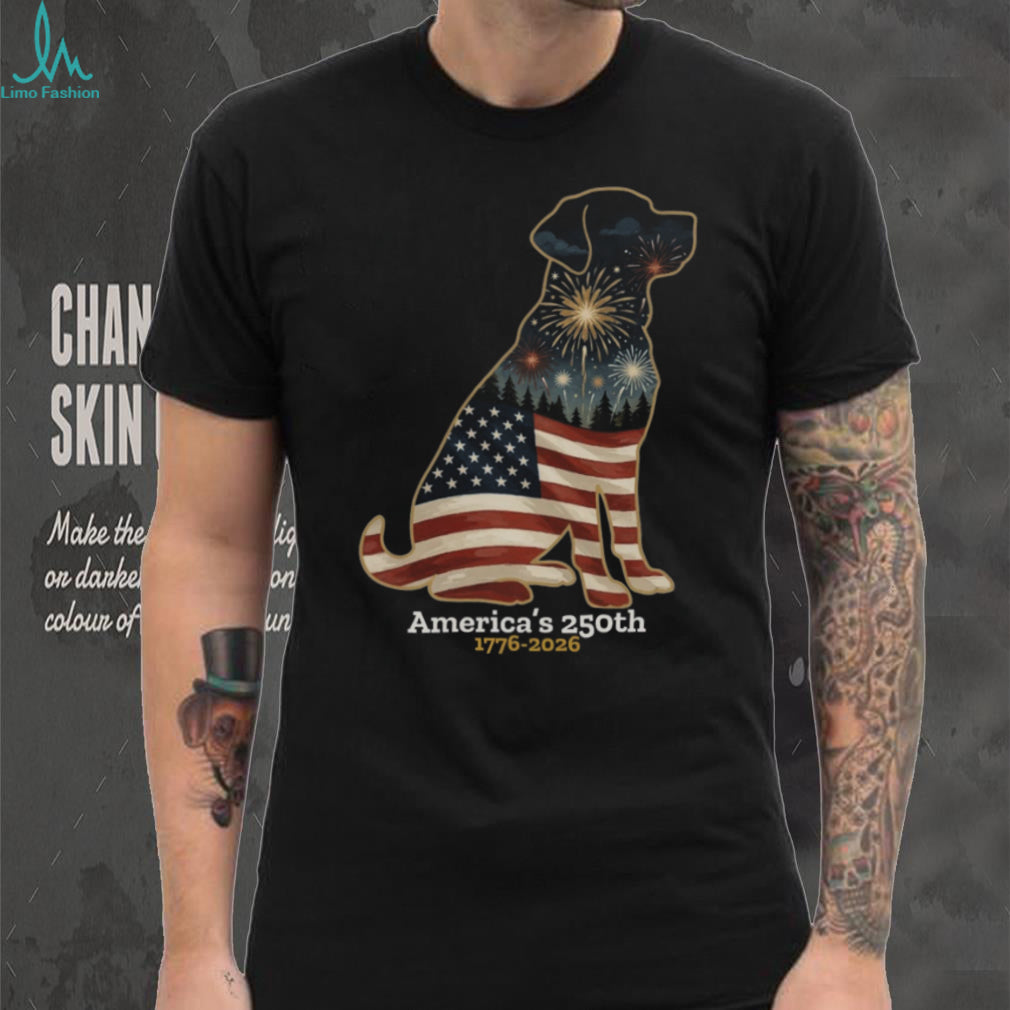 Patriotic Labrador America 250th Anniversary Fireworks Shirt