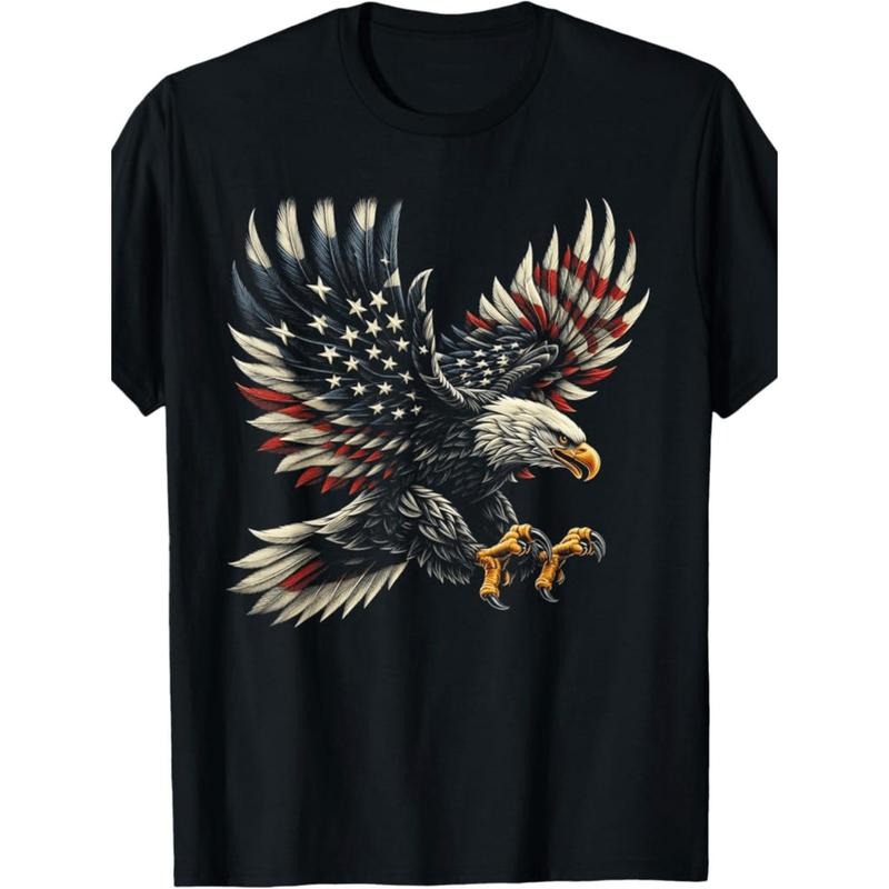 Patriotic USA Flag Graphic Cotton Crew Neck T-Shirt Hoodie, Sweatshirt | PodTeesHub.com