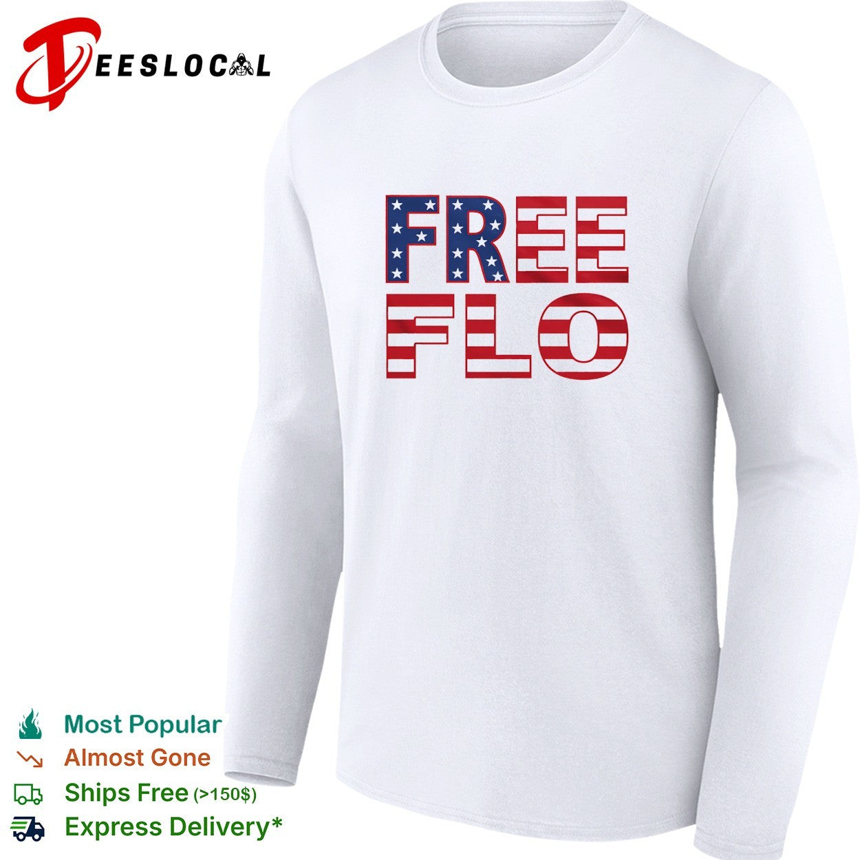 Patriotic USA flag stars and stripes typography shirt