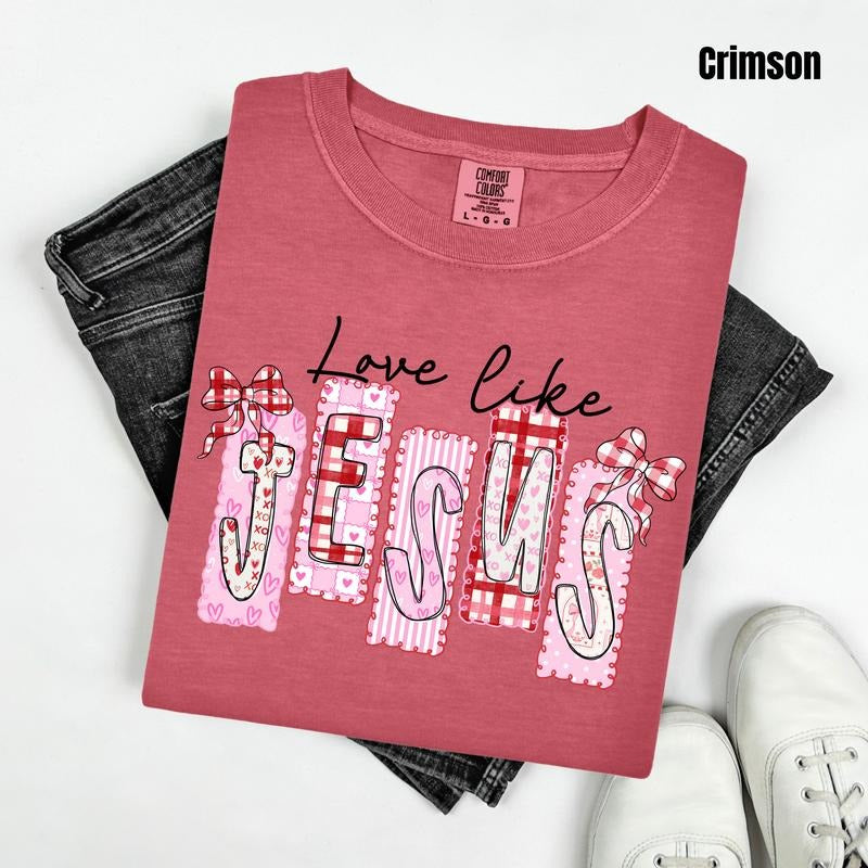 Pattern Love Like Jesus Comfort Colors T-Shirt 'NLB' Hoodie, Sweatshirt | PodTeesHub.com