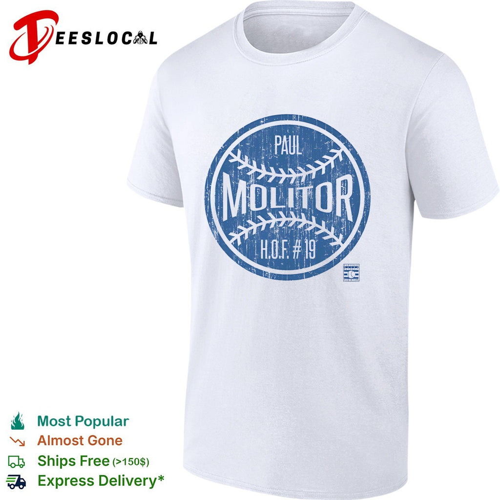Paul Molitor HOF 19 Toronto Blue Jays baseball vintage shirt