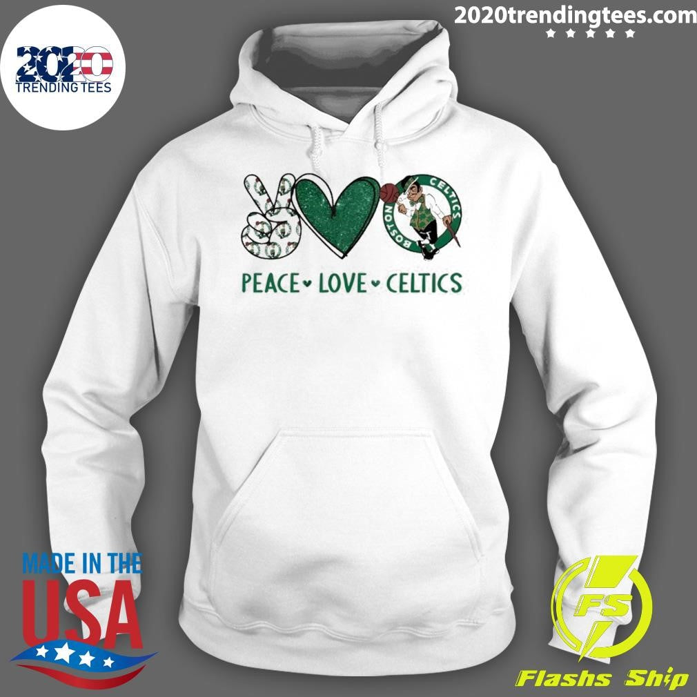 Peace Love Boston Celtics Basketball Nba 2026 Shirt