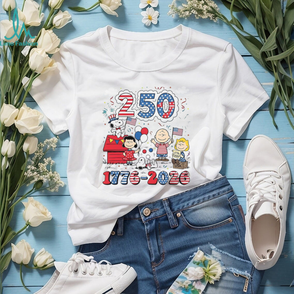 Peanuts 250 Years 1776 2026 Patriotic Celebration Kids Shirt