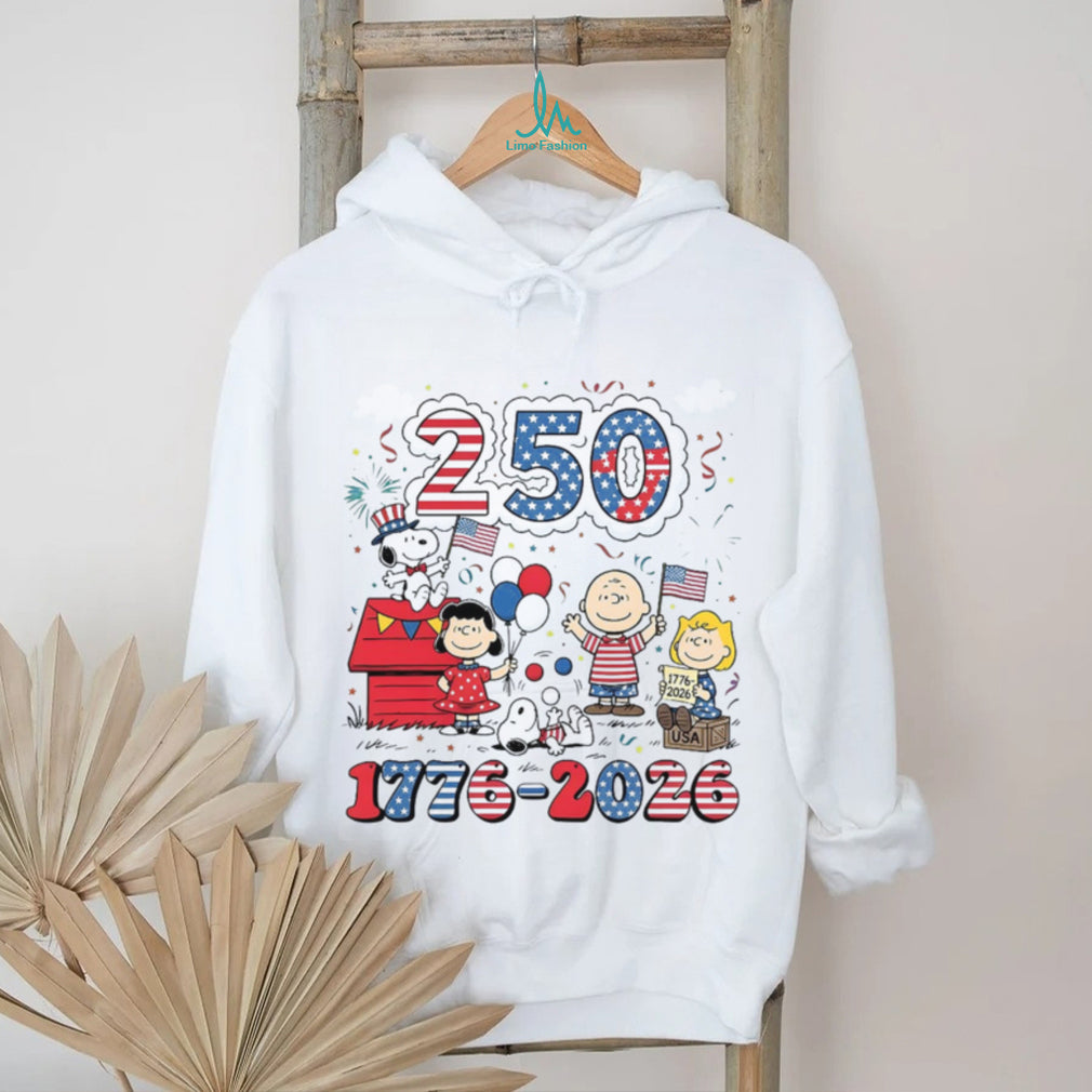 Peanuts 250 Years 1776 2026 Patriotic Celebration Kids Shirt