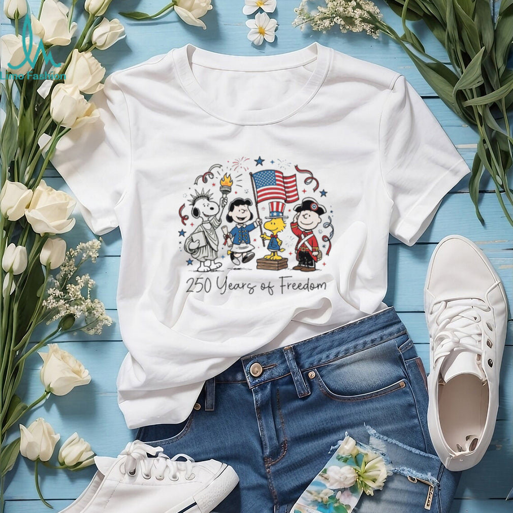 Peanuts 250 Years of Freedom Patriotic American Flag Shirt