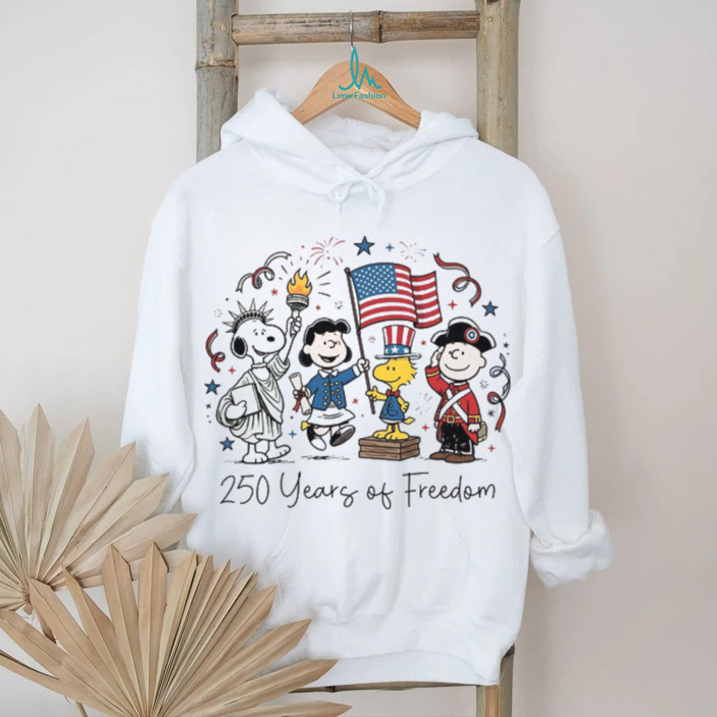 Peanuts 250 Years of Freedom Patriotic American Flag Shirt