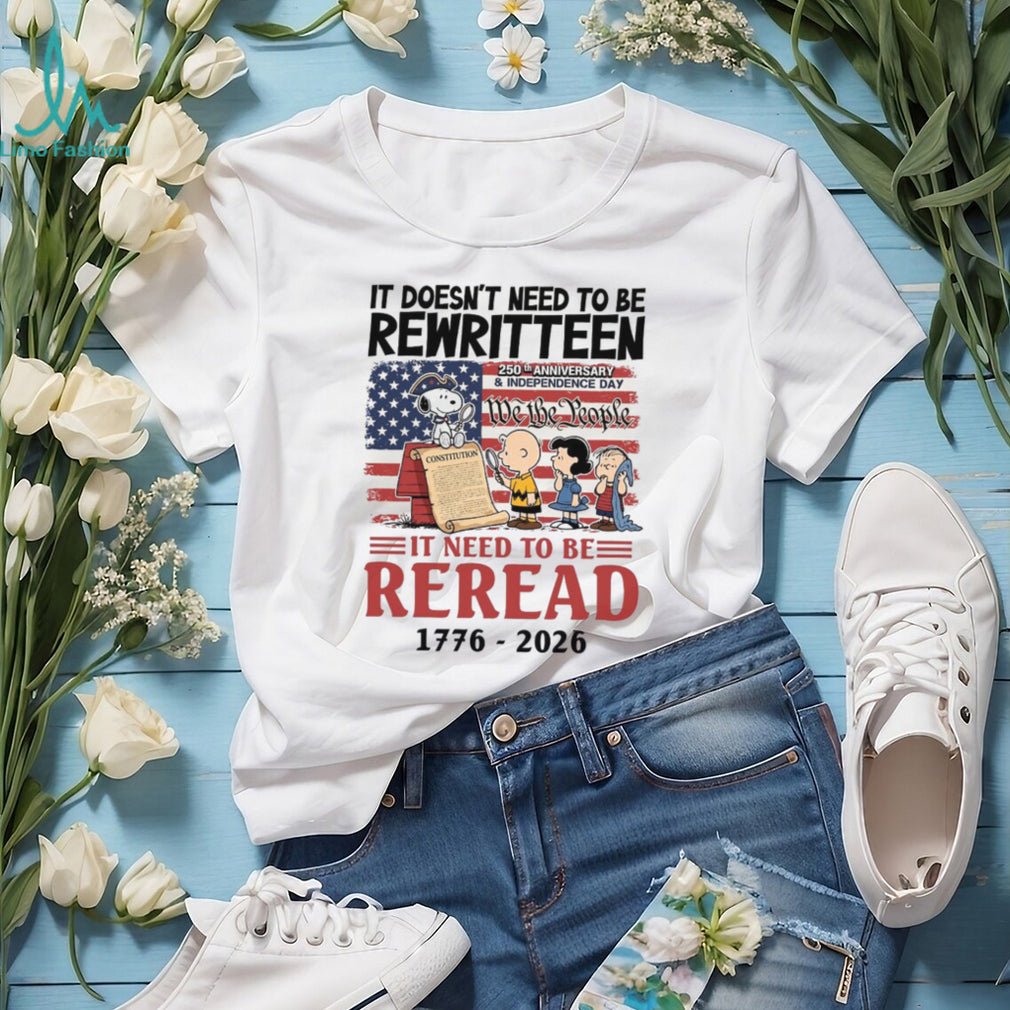 Peanuts Gang Rewritten Constitution 250th Anniversary Patriotic Shirt