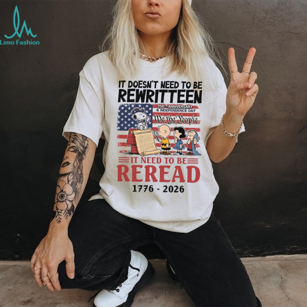 Peanuts Gang Rewritten Constitution 250th Anniversary Patriotic Shirt