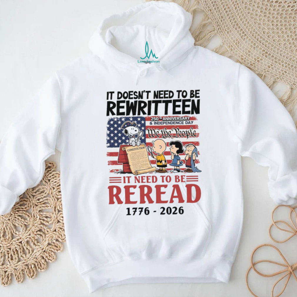 Peanuts Gang Rewritten Constitution 250th Anniversary Patriotic Shirt