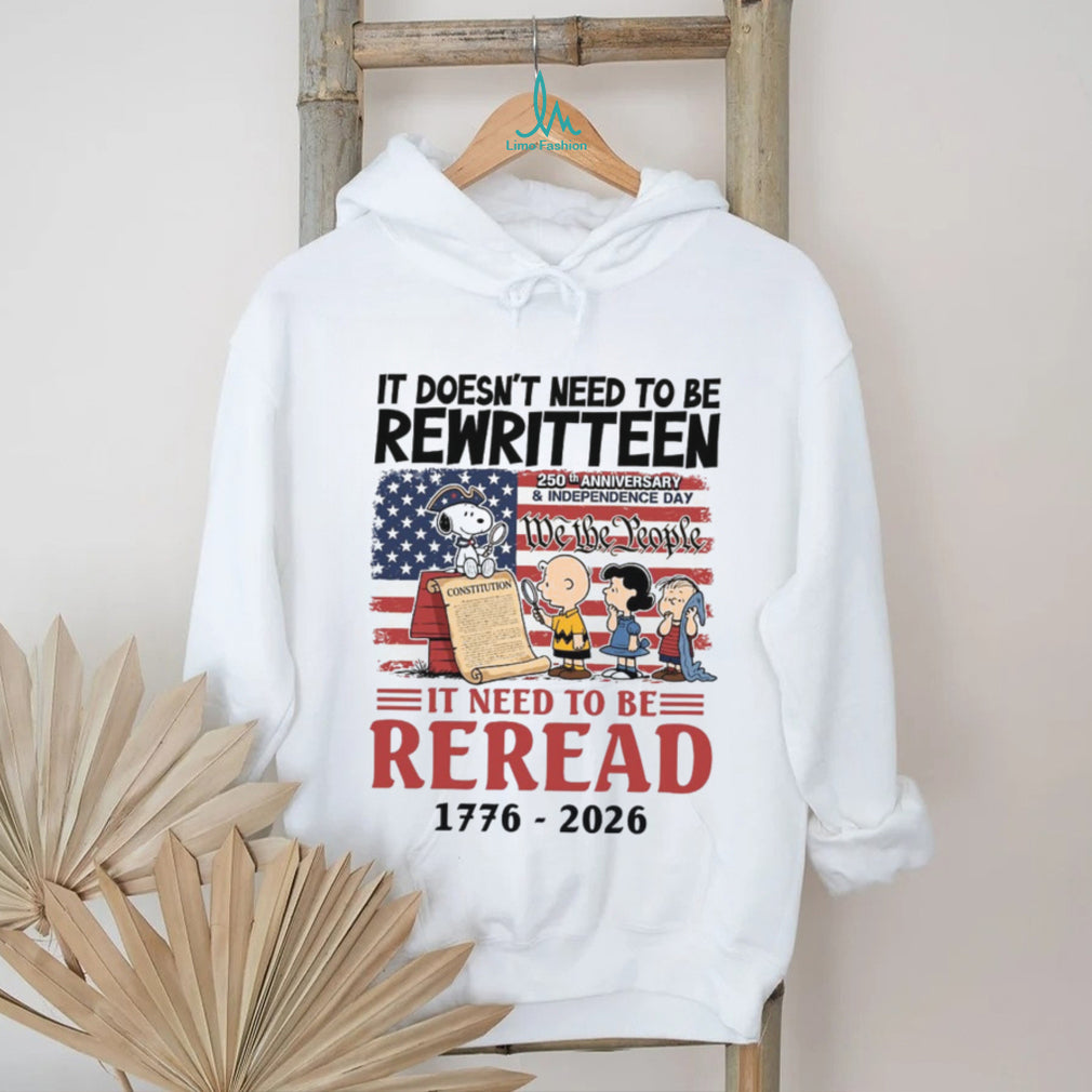 Peanuts Gang Rewritten Constitution 250th Anniversary Patriotic Shirt