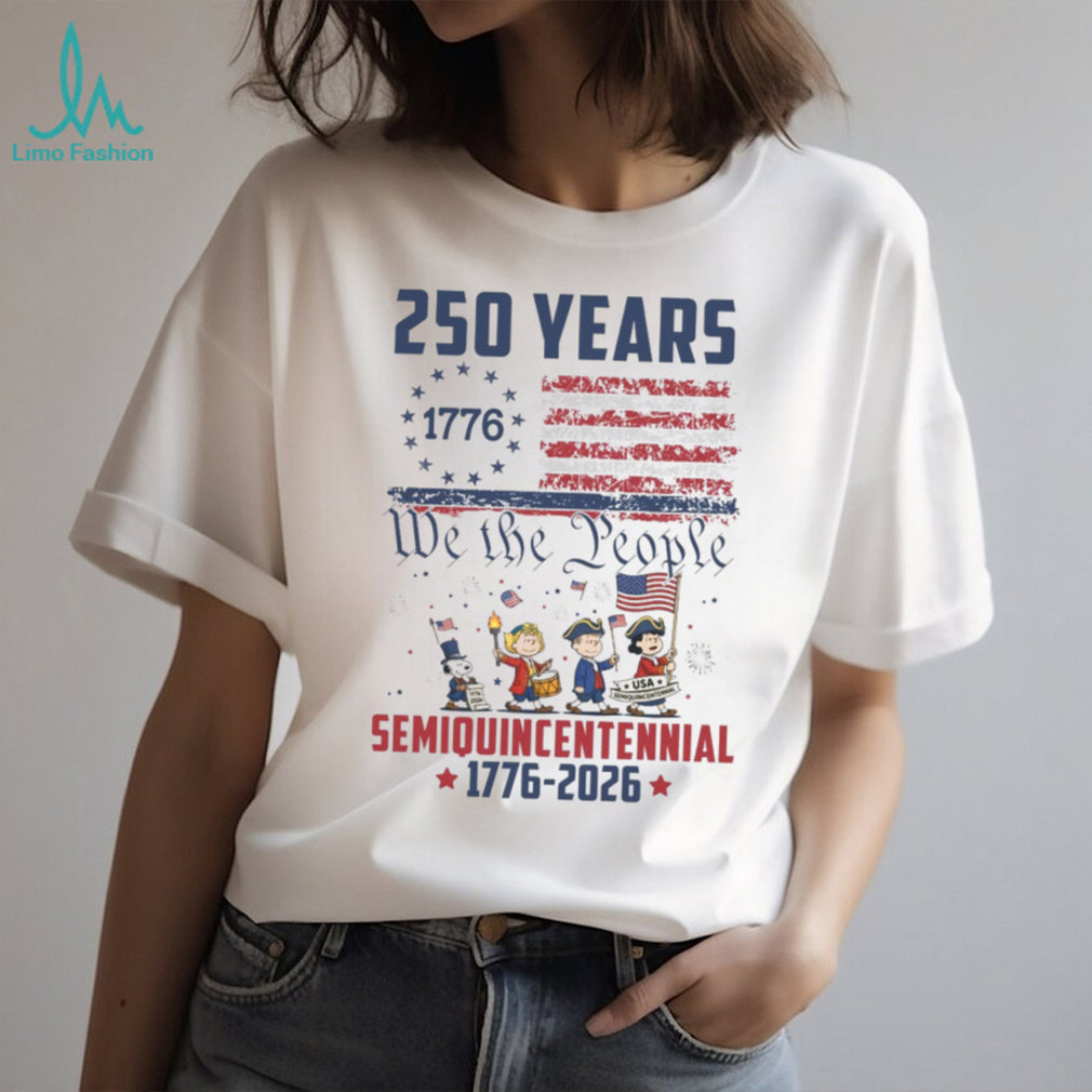 Peanuts Gang Semiquincentennial 250 Years 1776 2026 Patriotic Shirt