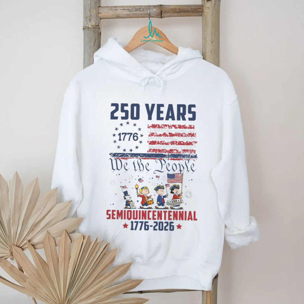 Peanuts Gang Semiquincentennial 250 Years 1776 2026 Patriotic Shirt