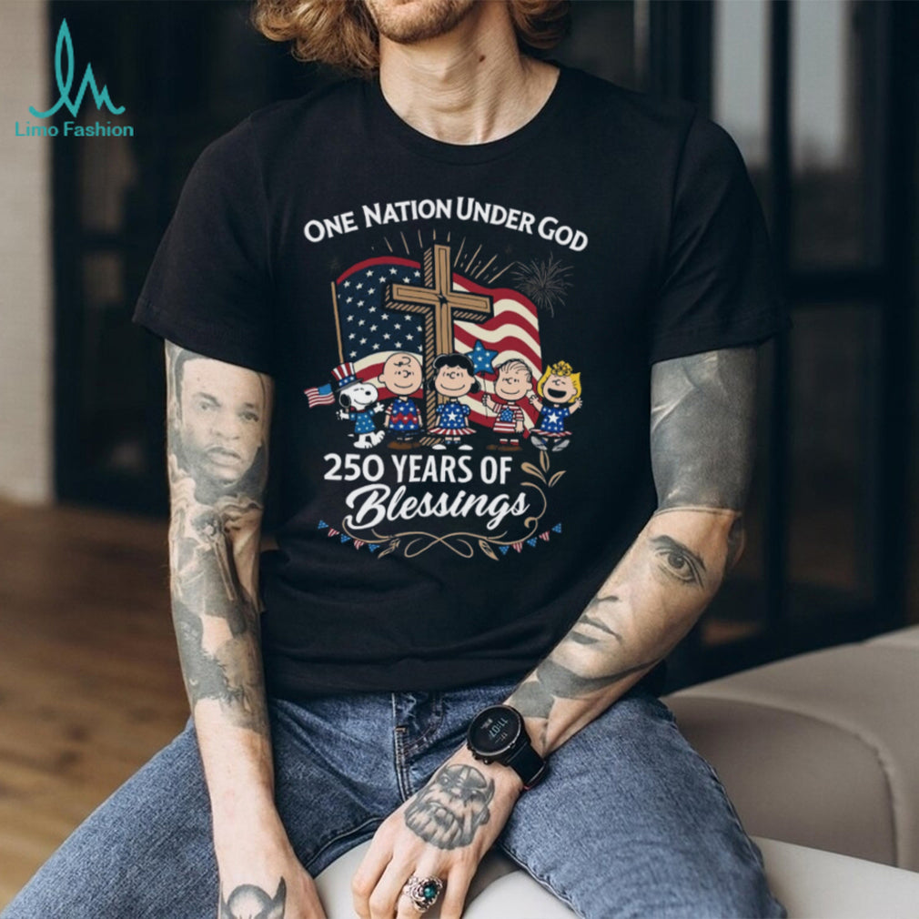 Peanuts One Nation Under God 250 Years Of Blessings Religious Shirt