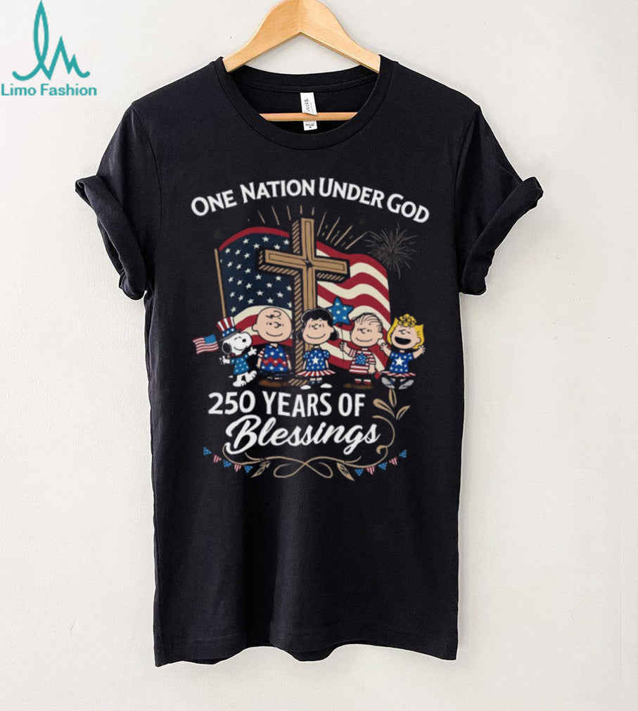 Peanuts One Nation Under God 250 Years Of Blessings Religious Shirt