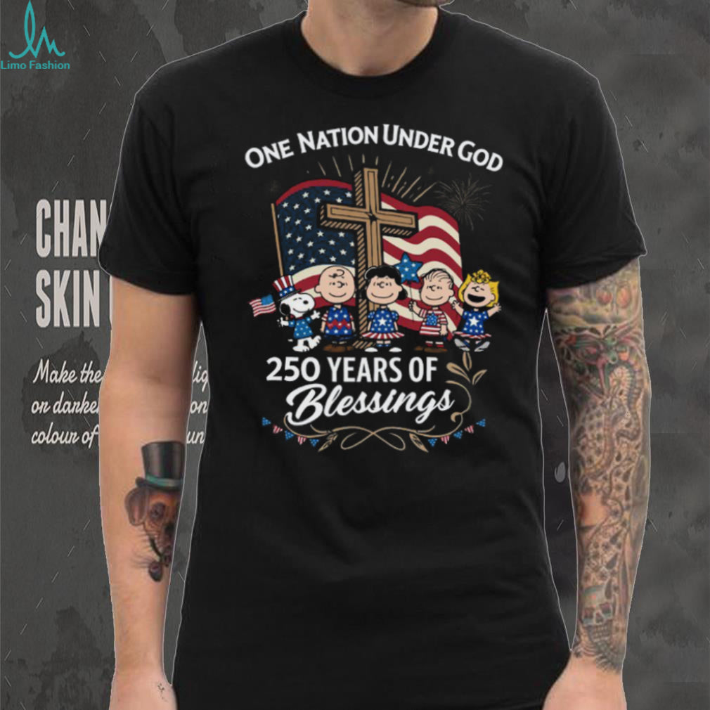 Peanuts One Nation Under God 250 Years Of Blessings Shirt