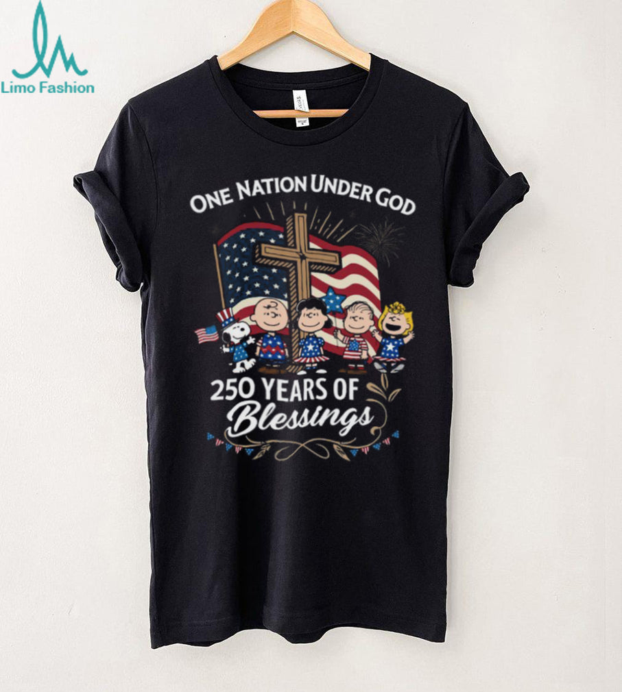 Peanuts One Nation Under God 250 Years Of Blessings Shirt