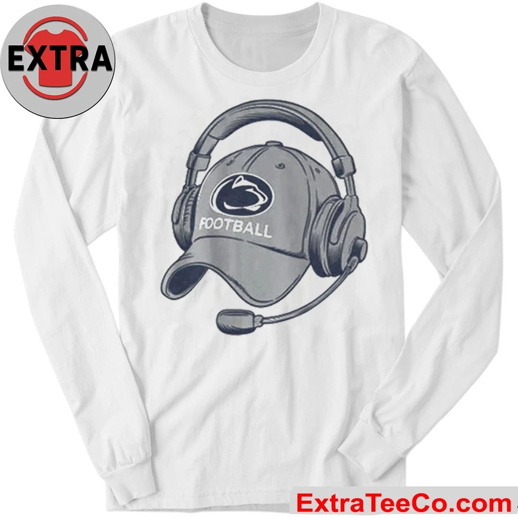 Penn Coach’s Hat and Headset Shirt Terry Smith, coach of the Penn State Nittany Lions Tee