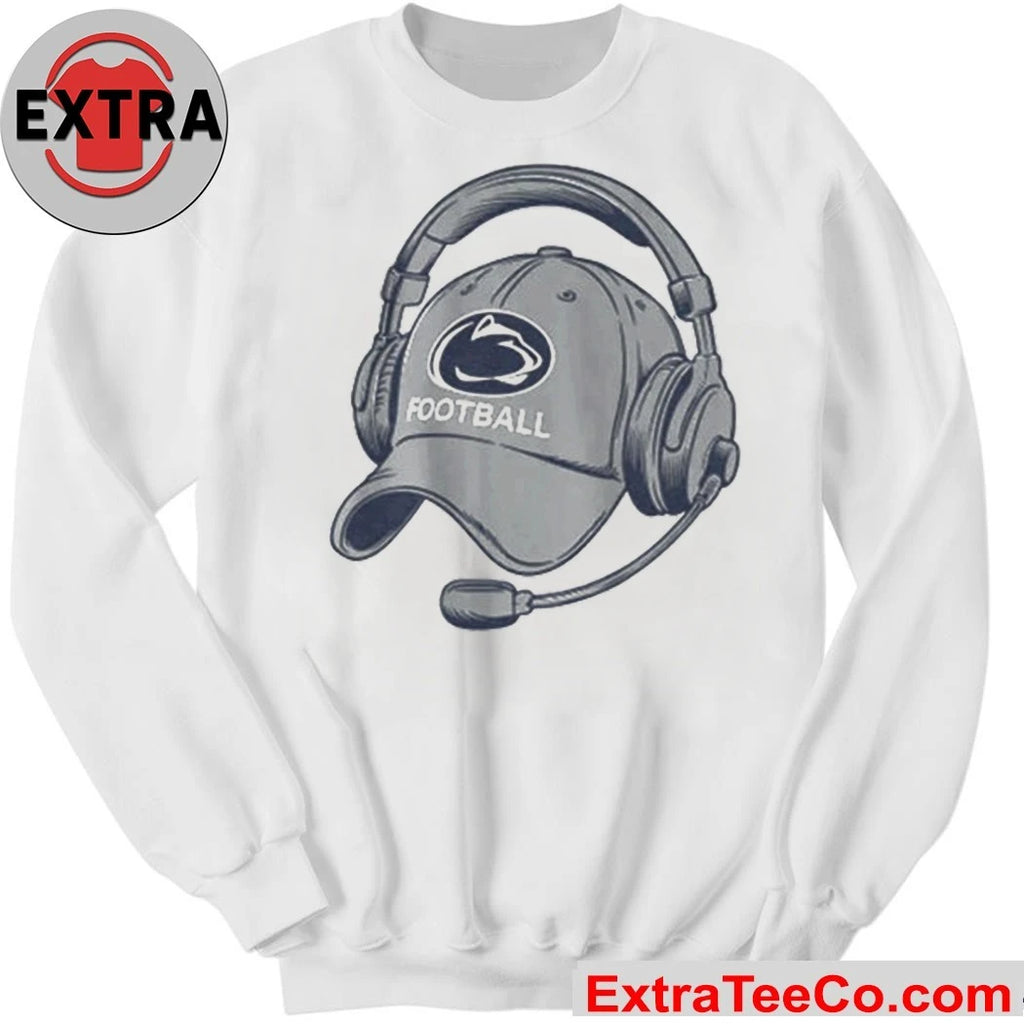 Penn Coach’s Hat and Headset Shirt Terry Smith, coach of the Penn State Nittany Lions Tee