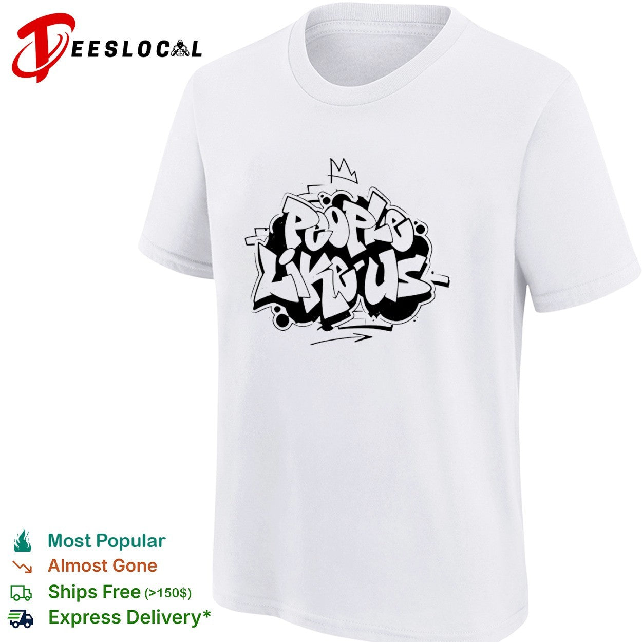 People Like Us Graffiti Crown Shirt