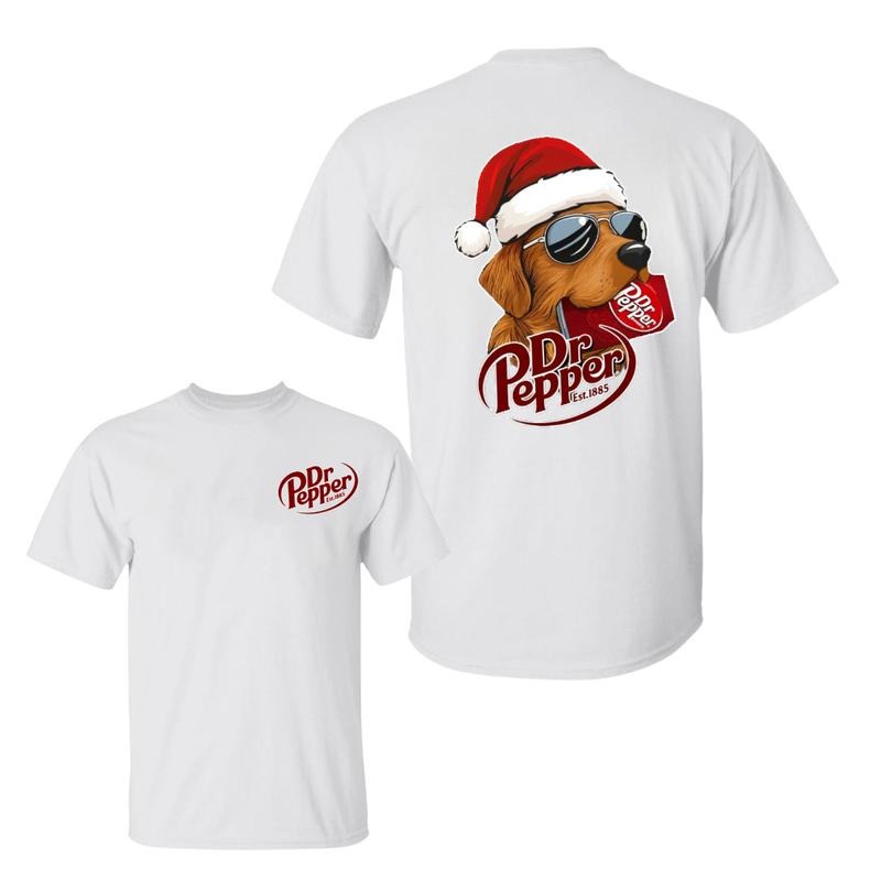 Pepper Golden Dog Christmas Shirt, Hunting Shirt, Pepper T-Shirt, Fun Soda Lover's Tee Featuring a Cool Golden Retriever,...