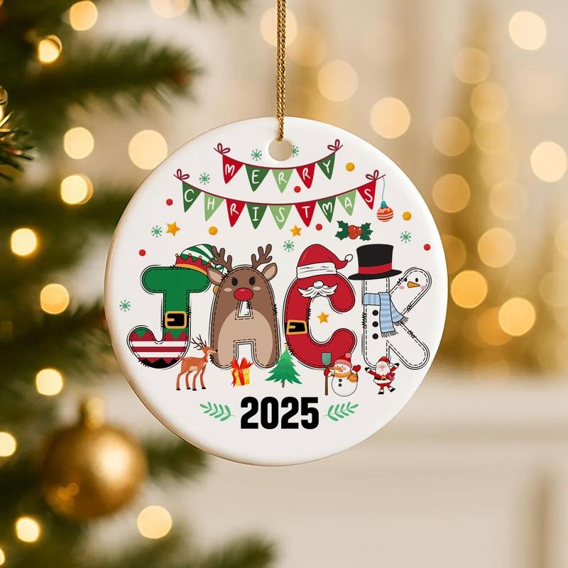 Personalized Christmas Ornaments For Kids, Custom Baby Christmas Ornament, Toddler Christmas Ornaments, Santa Reindeer...