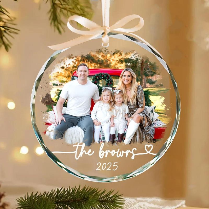 Personalized Family Photo Glass Ornament: Portrait Family Christmas Keepsake 2025 T-Shirts, Hoodie, Sweatshirt