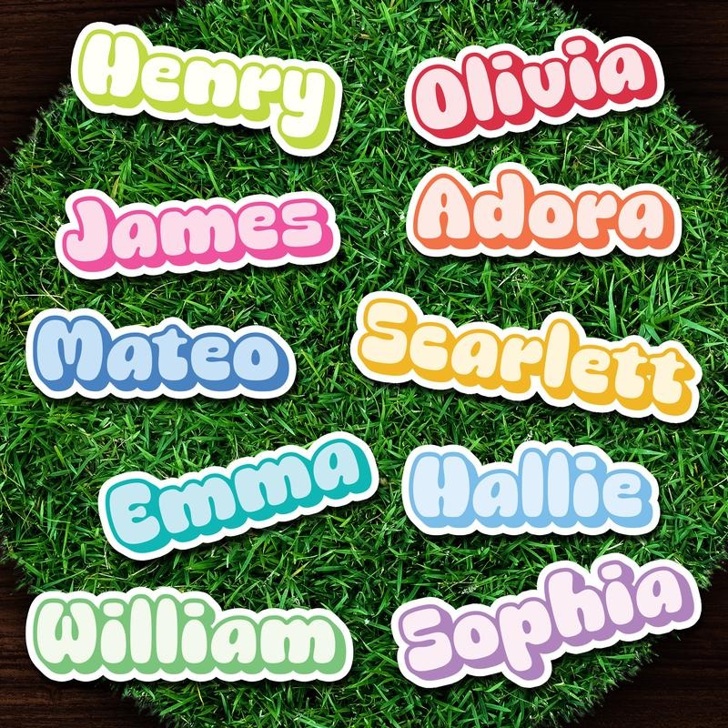 Personalized Name Stickers: Waterproof Vinyl Stickers | Custom Present Labels | Water Bottle Stickers | Laptop Stickers...