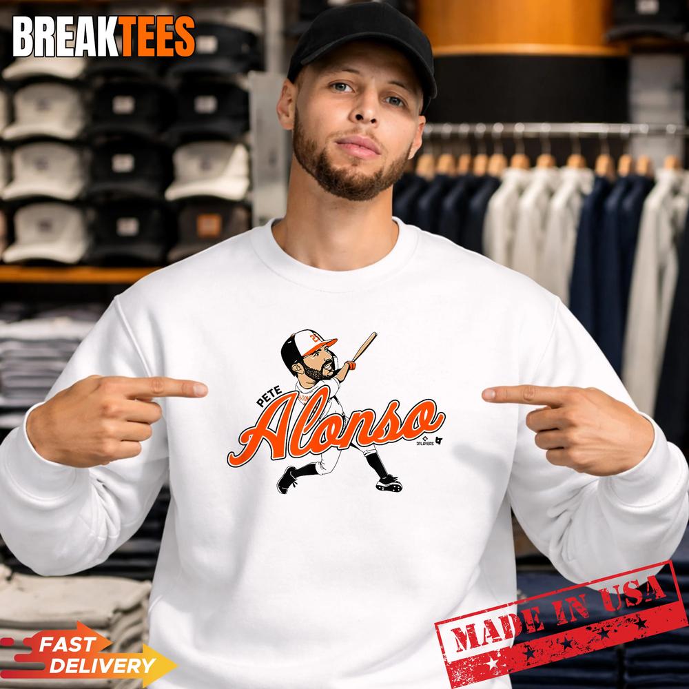 Pete Alonso Baltimore Baseball Caricature Graphic Shirt