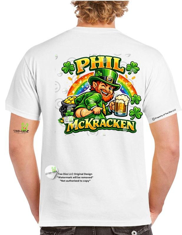 Phil McKracken - Men's Funny Graphic St. Patrick's Day, Irish T-shirt Hoodie, Sweatshirt | PodTeesHub.com