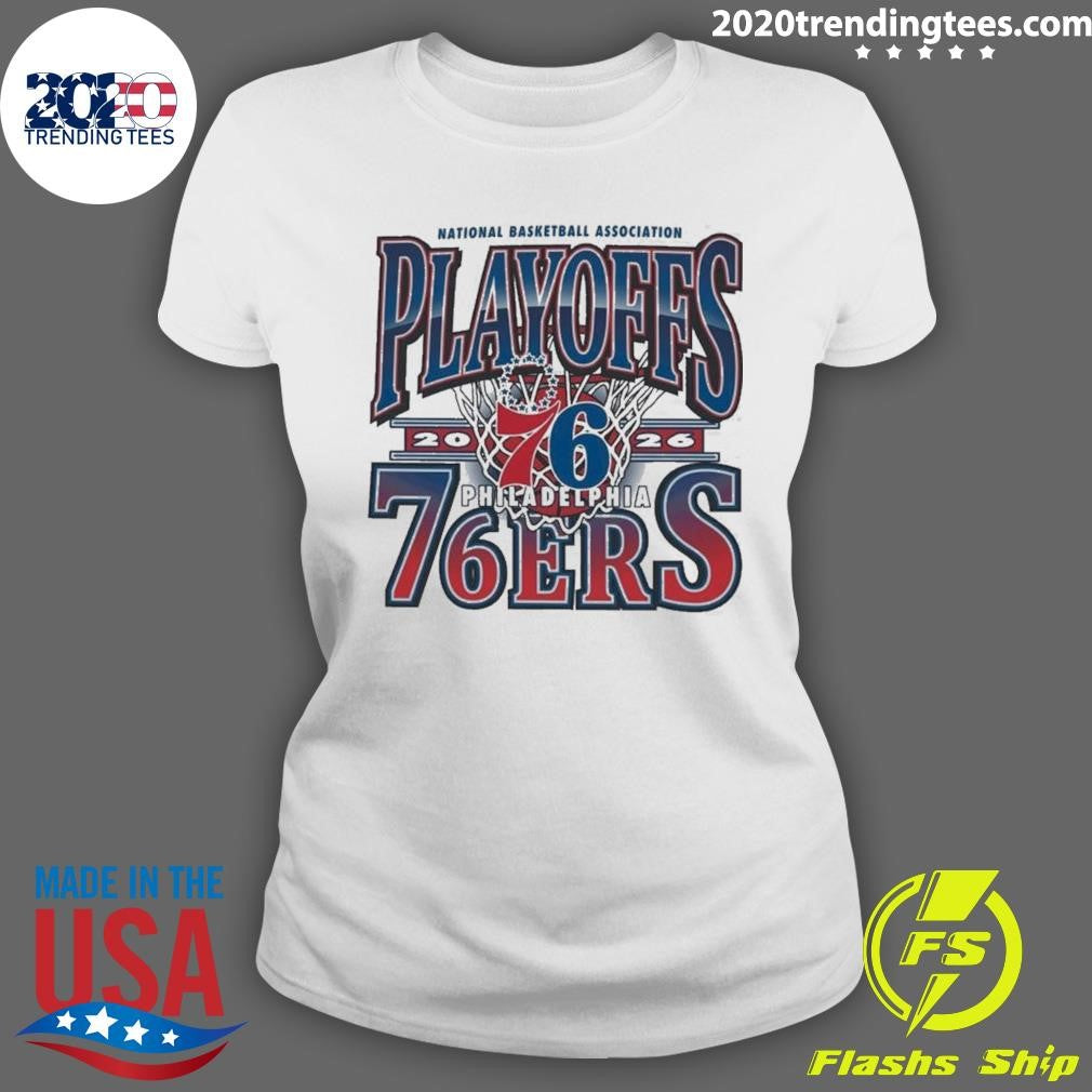 Philadelphia 76ers 2026 Playoff Participant Franklin Tee Shirt