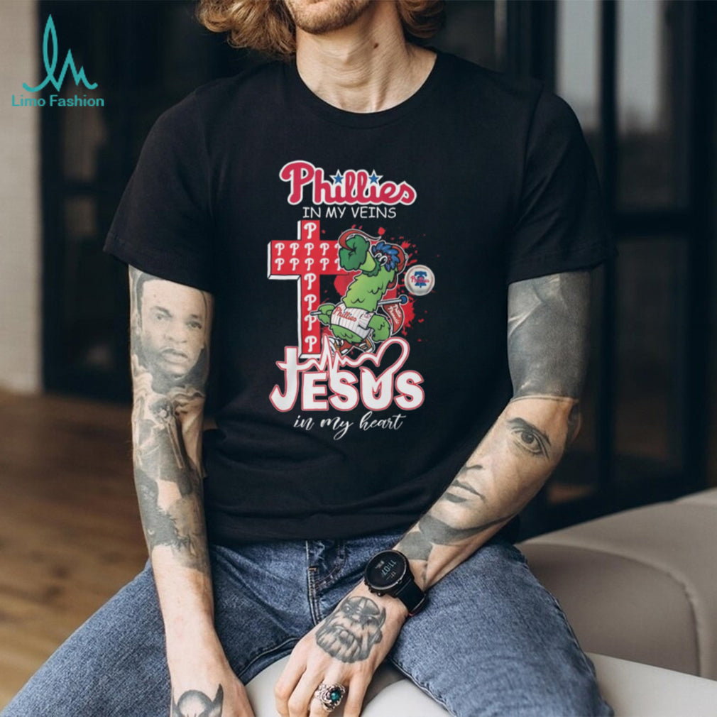 Philadelphia Phillies Mascot Jesus In My Heart Faith Shirt