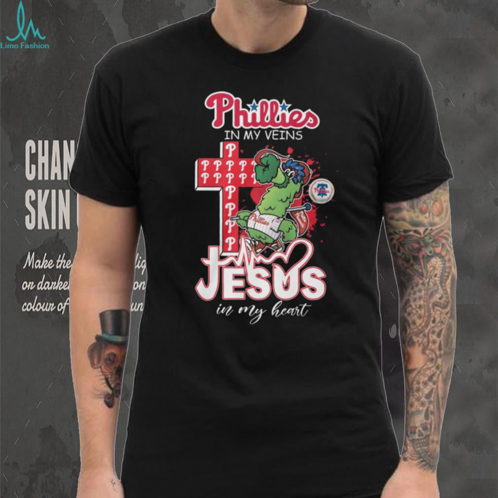 Philadelphia Phillies Mascot Jesus In My Heart Faith Shirt
