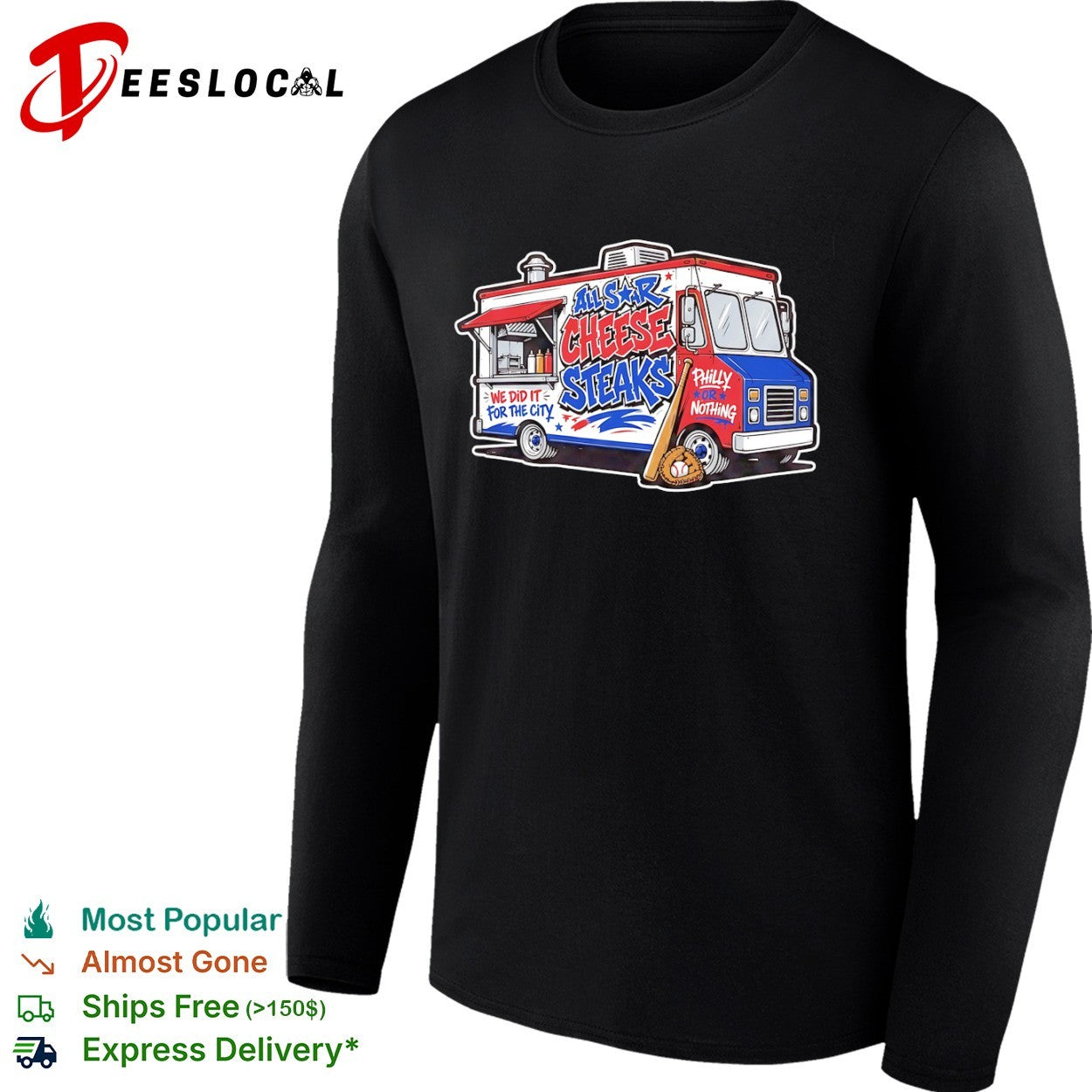 Philadelphia all star cheese steaks we did it for the city or nothing food truck shirt