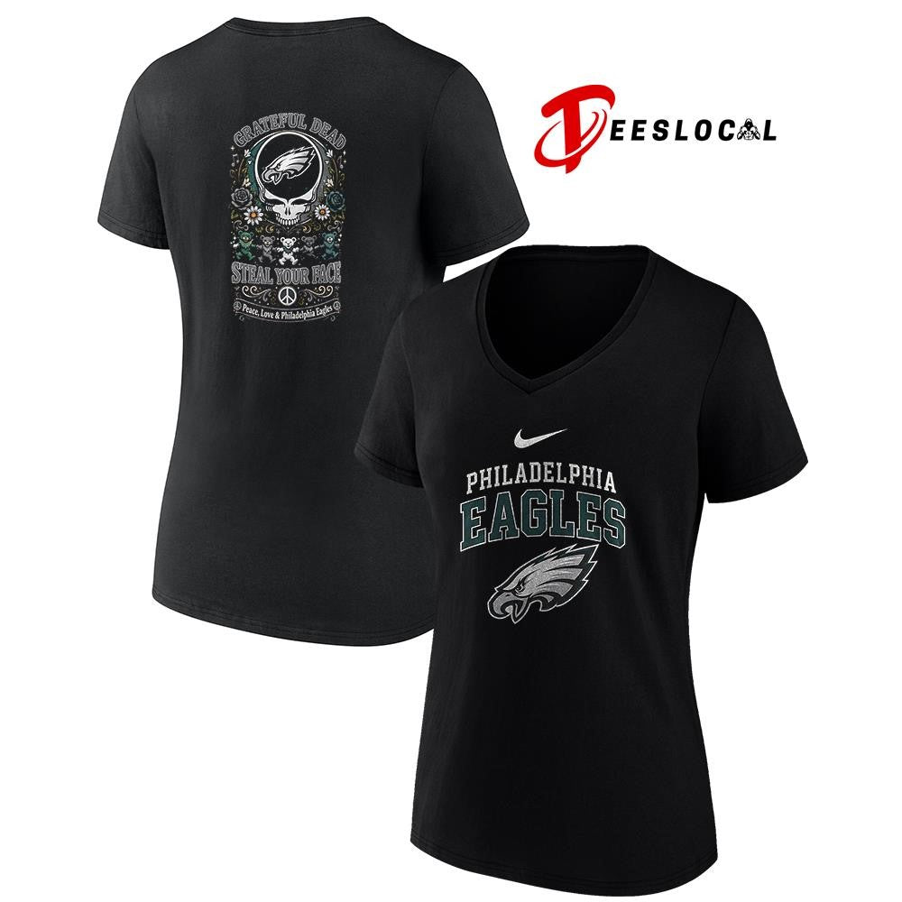 PhiladelphiaEaglesxGratefulDeadstealyourfacepeacelovelogoshirt