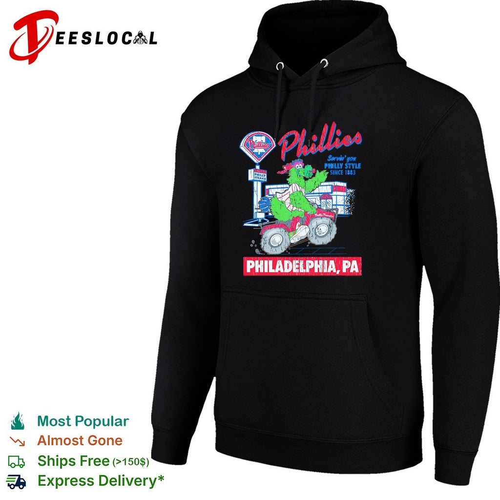 Phillies Phillie Phanatic Servin you Philly Style since 1883 Philadelphia PA shirt