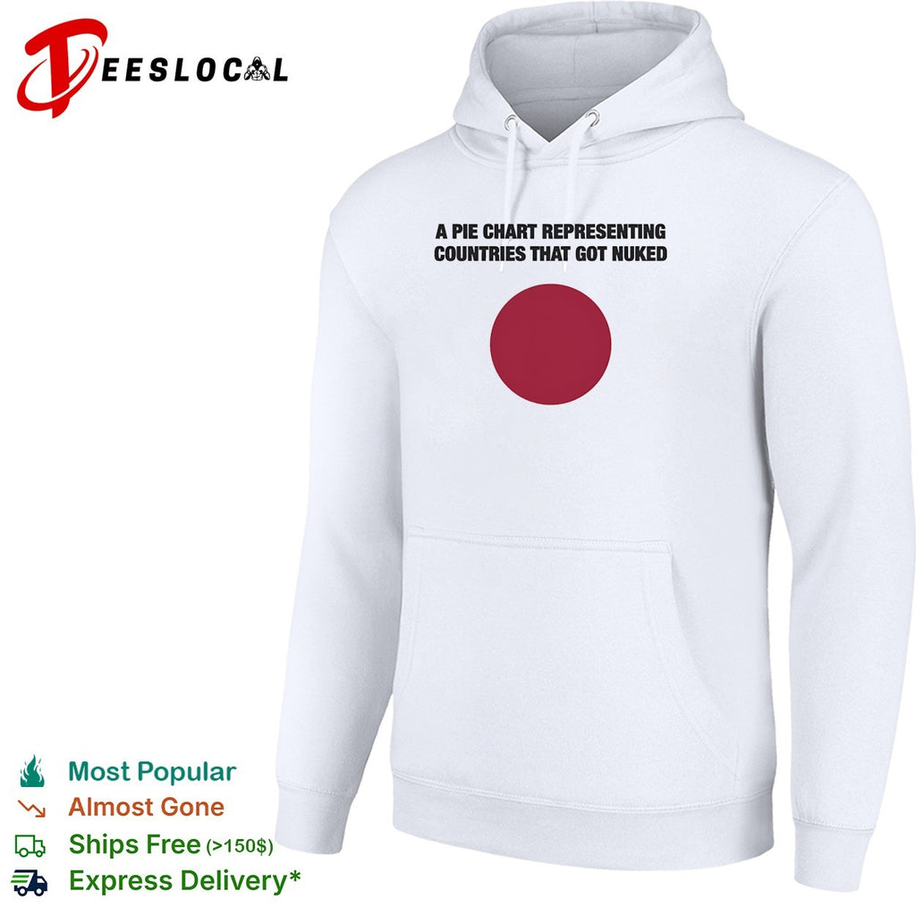 Pie chart representing countries that got nuked Japan flag shirt